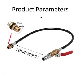 XIONGJIALIANG Engine Air Valve Holder Pressure Pipe with Ball Valve M12 M14 Thread to 1/4 NPT Cylinder Leakage Testing Assistant Tool
