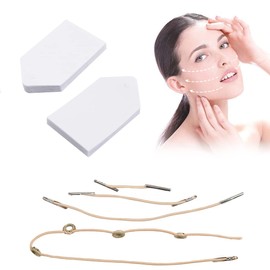 40 Piece Instant Invisible Face Sticker, Refill Tapes, Neck and Eye Lift Band, V-Shape Facelift Tape, Invisible Thin Face Stickers, Makeup Facelift Tools for Face (B)