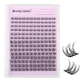 WENDY Natural Lash Clusters D Curl Wispy/Volume Eyelash Clusters Ultra Thin Eyelash Roots Individual Lashes DIY Soft Comfortable Lash Extension （SLYW-D-10-18MM）