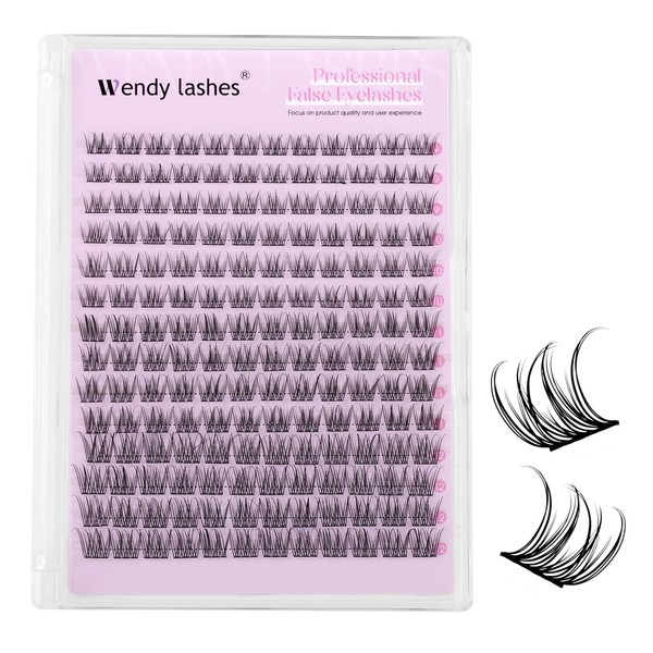 WENDY Natural Lash Clusters D Curl Wispy/Volume Eyelash Clusters Ultra