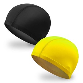 2 Pieces Turban Swim Cap, Elastic Fit Swim Cap, Ear Protection Waterproof Swim Cap, Hair Care Swim Cap, Non-Slip Swim Cap, Solid Color Soft Swim Cap, Suitable For Swimming And Hot Springs