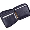 Edwin Men's Bi-Fold Wallet, Synthetic Leather, Round Zip, Coin Storage,