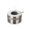 VibeNest Windproof Stainless Steel Smokeless Ashtray with Lid – Rotating