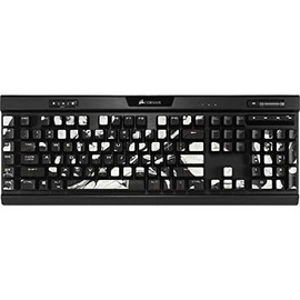 Skinit Decal Skin Compatible with K95 RGB Platinum Mechanical Gaming Keyboard - Skinit Originally Designed Marbleized Black Design