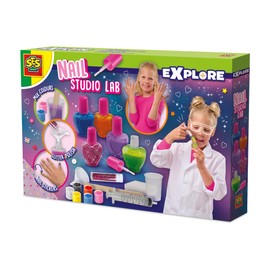 SES Creative Explore - Nail Studio Lab - Nail Polish for Kids - Make Nail Polish - Paint and Decorate Nails - STEM Toy - Experiment Boxes