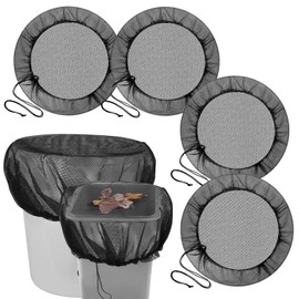 Realjoy Rain Butt Net, Pack of 4, High-Quality Rain Butt Cover, Adjustable Rain Butt Net, Weatherproof Mosquito Protection, Rain Butt Cover, Protection Against Leaves and Mosquitoes (95 cm)