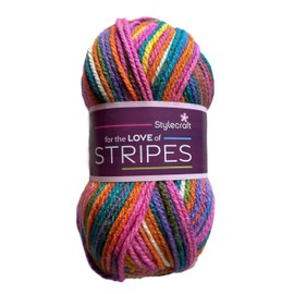 Stylecraft For The Love of Stripes Chunky Yarn 100g (1964 Shirley Temple)