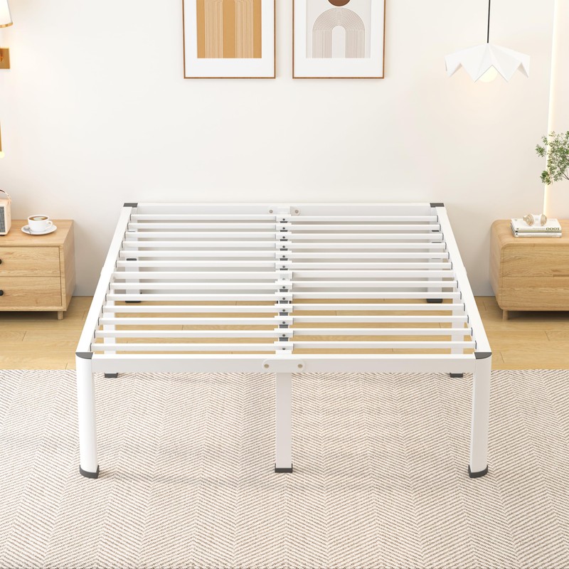 14 Inch Full Bed Frame, Metal Platform Bed Frame with