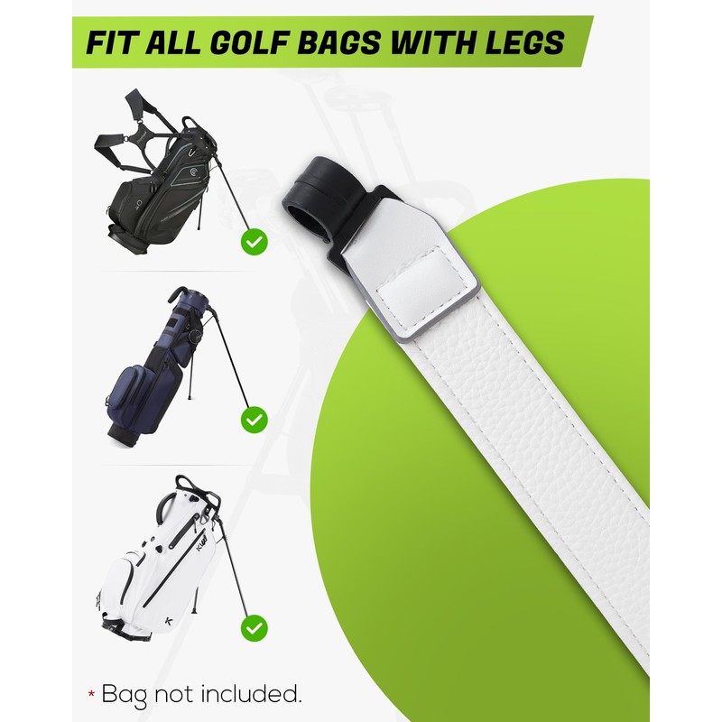 BIG TEETH Golf Stand Bag Leg Tether Strap Adjustable Length