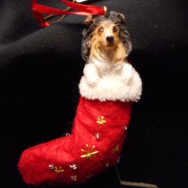 E & S Imports NEW Santa's Little Pals SHELTIE Ornament from E & S Imports