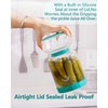 ZENS Pickle Jar with Strainer Flip, 51oz Pickle Container Pickle