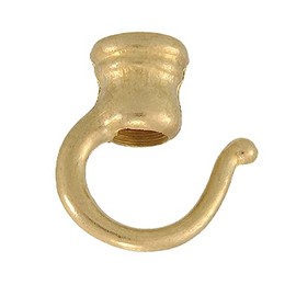 B&P Lamp® 1 3/8" Cast Brass Hook, Unfinished