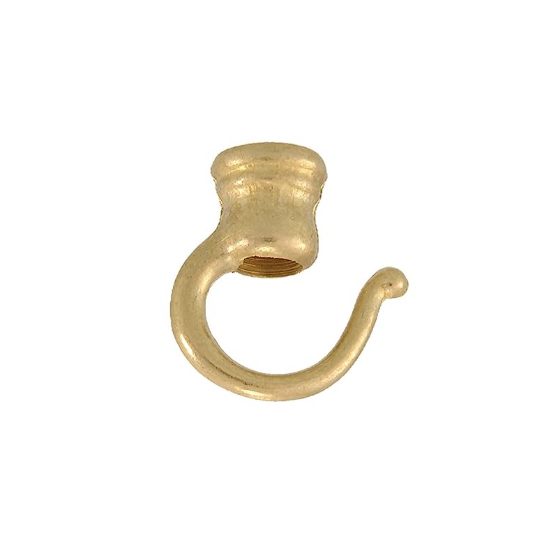 B&P Lamp® 1 3/8" Cast Brass Hook, Unfinished