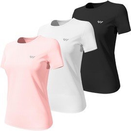 Wulbike Women Shirt Runing Quick Dry Athletic Gym Active T-Shirt Moisture Wicking Top UPF 50+ SPF Sun Protective