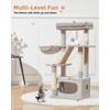 Taoqimiao Cat Tree,38.2-Inch Cat Tower for Indoor Cats,Suitable for Kittens