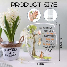 Hunny Pot Shape Acrylic Desk Decor Winnie Friendship Gifts for Women Inspirational Gifts, Pooh Quotes Desk Sign Decor, Birthday Gifts Graduation Gifts for Women Best Friend Mom Sister - 03