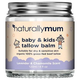 NaturallyMum Baby & Kids Tallow Balm | All-Natural Organic Grass Fed Beef Tallow | Moisturizing Cream | For Dry & Sensitive Skin | All in One Skincare