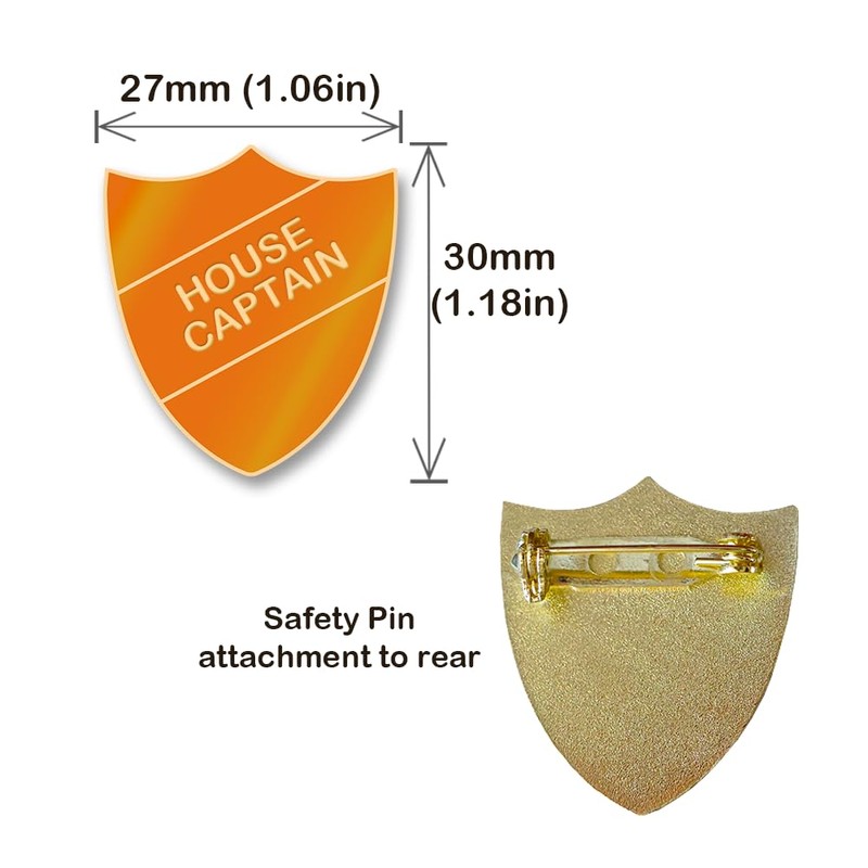 House Captain Enamel Badge (ORANGE)