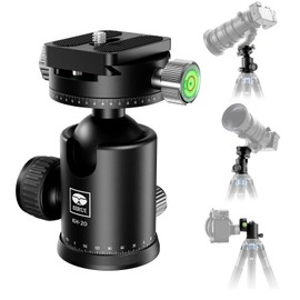 SIRUI Tripod Head KH-20, 360 Double Panorama Head with 36 mm Ball Head and 1/4 Inch Quick Release Plate for DSLR, Tripod, Monopod, Max. Load 20 kg