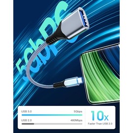 ANDTOBO Adaptador USB C a USB 3.0, [2 Piezas] Adaptador USB A Tipo C Compatible con iPhone 15 16 Plus Pro MAX, Samsung Galaxy S23/S22/S21/S20/S23 Ultra, MacBook Pro