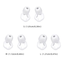 Silicone Earplugs, Reusable Noise Cancelling Earplugs, Suitable for Sleep, Snoring, Swimming, Traveling, Concerts, Airplanes, and Studying, 6Pcs，S/M/L, White ﻿