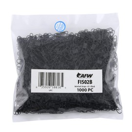 American Fishing Wire Broches de interbloqueo, tamaño #2, 20 LB (9 kg) Prueba, Negro, 1000 Piezas