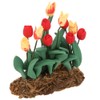 1:12 Miniature Dollhouse Flower Tulip Decoration Garden Room Decor Accessory