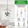 Phaosio Farmhouse Lantern Chandelier 4-Light, Industrial Brushed White Oak Ceiling