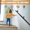 3FT Stair Handrail, Wall-Mounted Square Staircase Handrail, Stair Railing for
