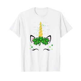 St. Patrick's Day Irish Unicorn face T-Shirt Men Women kids T-Shirt