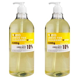 Kirokos Natural Water Lemon Tox Cleansing Water, 1kg, 2 pieces / 키로코스 내추럴 수 레몬 톡스 클렌징 워터, 1kg, 2개