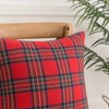 Set of 4 Christmas Scottish Tartan Cushion Covers, RedTartan Check