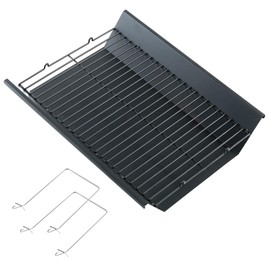 Grillflame 810-0025 Charcoal Ash Pan Replacement Parts for Nexgrill Charcoal Tray Adjustable Ash Catcher Rack 8100025 20003172A0 22in Barrel Charcoal Smoker Parts Fire Grate Hangers Support Bracket