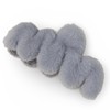 Extra Large Fluffy Wave Shaped Hair Clip (Grey)