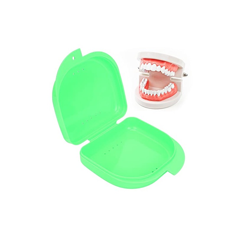 Estuche Protector con Ventilación y Tapa para Dentaduras Postizas -