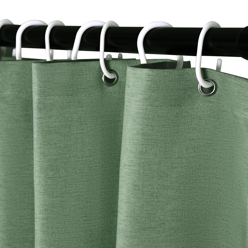 KTMOUW Cortina de Baño 180×180CM 100% Poliéster Con Membrana Impermeable,