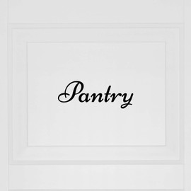 Decal for Pantry Door | Small Vinyl Sticker Art for Home Kitchen Decor | Word Label Saying Decoration | Wall Decal Letters That Say Pantry | Quote Lettering Saying Sign (Black)