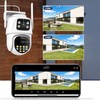 Security Camera Outdoor Dual Lens Surveillance Camera 2.4G Wifi Night