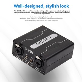 Snblzhef Audio Signal Isolator Ground Loop Noise Isolator XLR Mixer Audio Isolator Current Sound Noise Filter