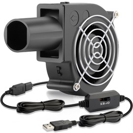 AmRunJe USB Blower Fan 97mm x 33mm 5V Cooling DC Brushless Centrifugal Fan with Tube 3 Speed for Electronics Computer 3D Printer Receiver Cabinet