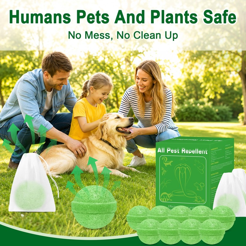 12 Pack Deer & Rabbit Repellent Balls, Natural Deer Rabbit
