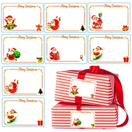 Christmas Stickers Labels 120Pcs Christmas Name Gift Labels Christmas Gift Tags Stickers Christmas Tags Labels Self Adhesive Christmas Tags Sticker for Present Party Bags Cards Envelope