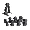 CAP Barbell 100 LB Coated Black Handle Hex Dumbbell Weight