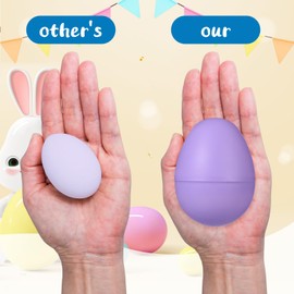 Syhood 240 Pcs Fillable Easter Eggs Colorful Bright Plastic Easter Eggs Empty Plastic Egg Easter Decorations for Easter Toy Basket Easter Decorations, 3.15 Inch Assorted Colors