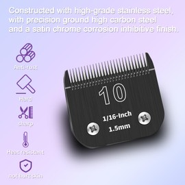 Detachable Pet Dog Grooming Blades, Combination Package, Compatible with Ainds, Oster A5, Wahl KM-10 and Other Series Clippers, Size: Combination Package Blade 0.25~13mm Cut Length.Black-8Pcs.