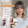 Ombre Dirty Blonde Wig With Bangs for Women Short Bob