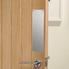 Brushed Stainless Steel Sheet Finger Door Push Plates - Various Sizes (300x90mm)