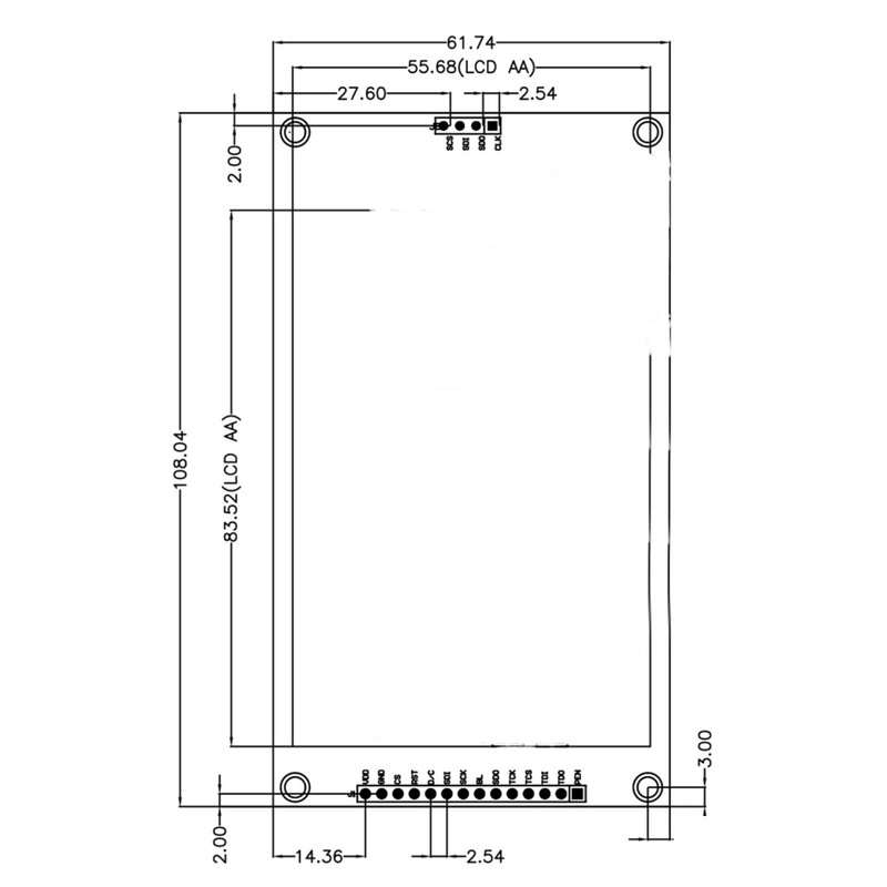 4" SPI TFT LCD Display, 4" ILI9488 Touch Panel LCD