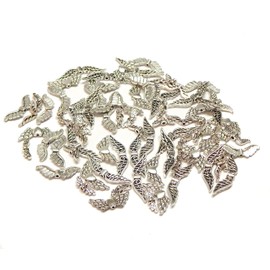 Perlin Angel Wings Angel Various Models 30 Pieces Brass Metal Pendant Spacer Beads Charm Pendant Chain Pendant Metal Pendant for Necklace Charm Mix DIY Jewellery, Brass