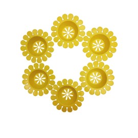 Compac Sink Daisy Scented Kitchen Sink Strainer infuses & Freshens Your Sink, Must Have Kitchen Sink Accessories, Sink Drain Strainer - Catcher, Yellow, Lemon Scent, 6 Count, (3 Packs of 2)